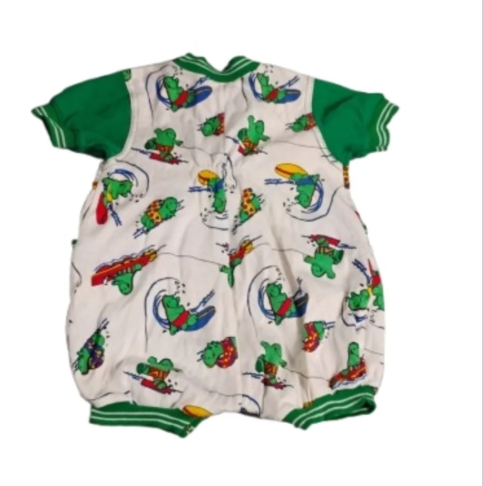 Vintage 1980s 1990s Be Mine Dino Novelty Print Onesie Sz 24 Mos Cotton